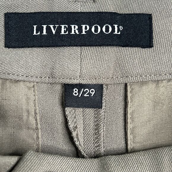 Liverpool Women's Size 8 NWT Skylar Dress Pants Slim Leg Crop Juniper Taupe - Picture 5 of 11